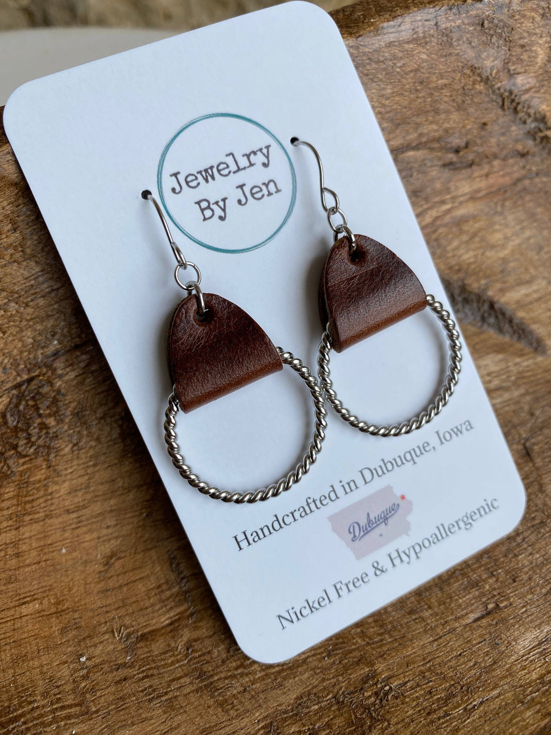 Tennessee Whiskey Twisted Hoop Earrings