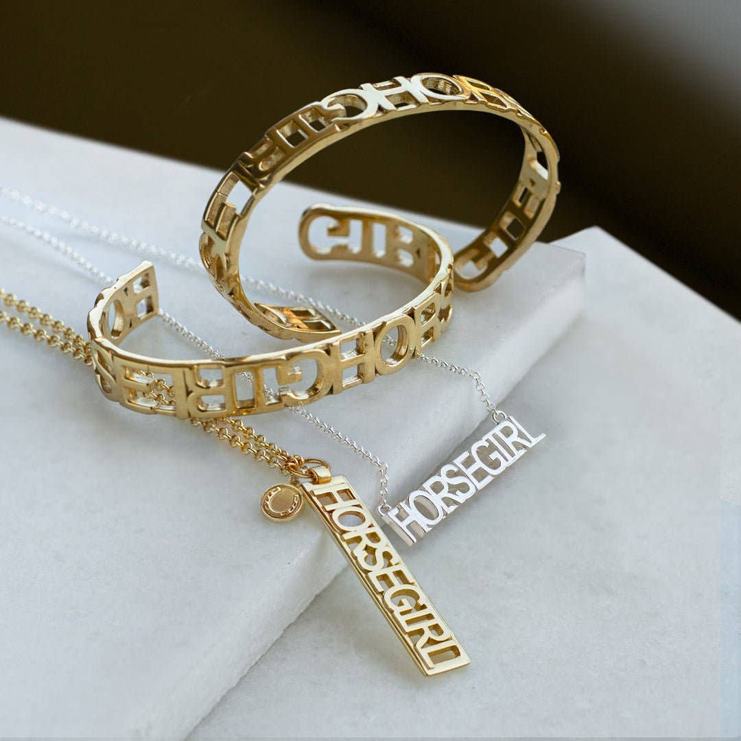 Horse Girl Dog Tag Necklace