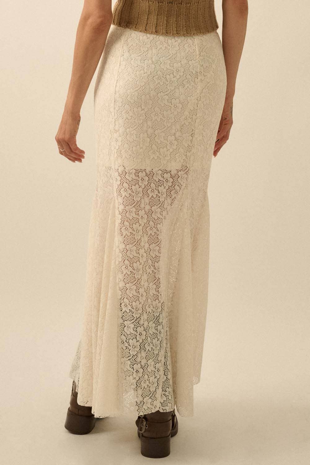 Ecru Fields Lace Skirt