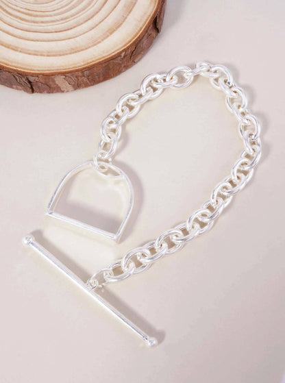 Silver Stirrup Bracelet