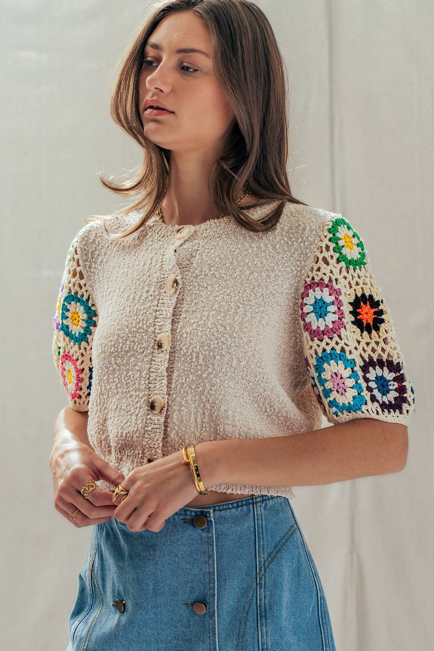 Desert Rose Crochet Cardigan