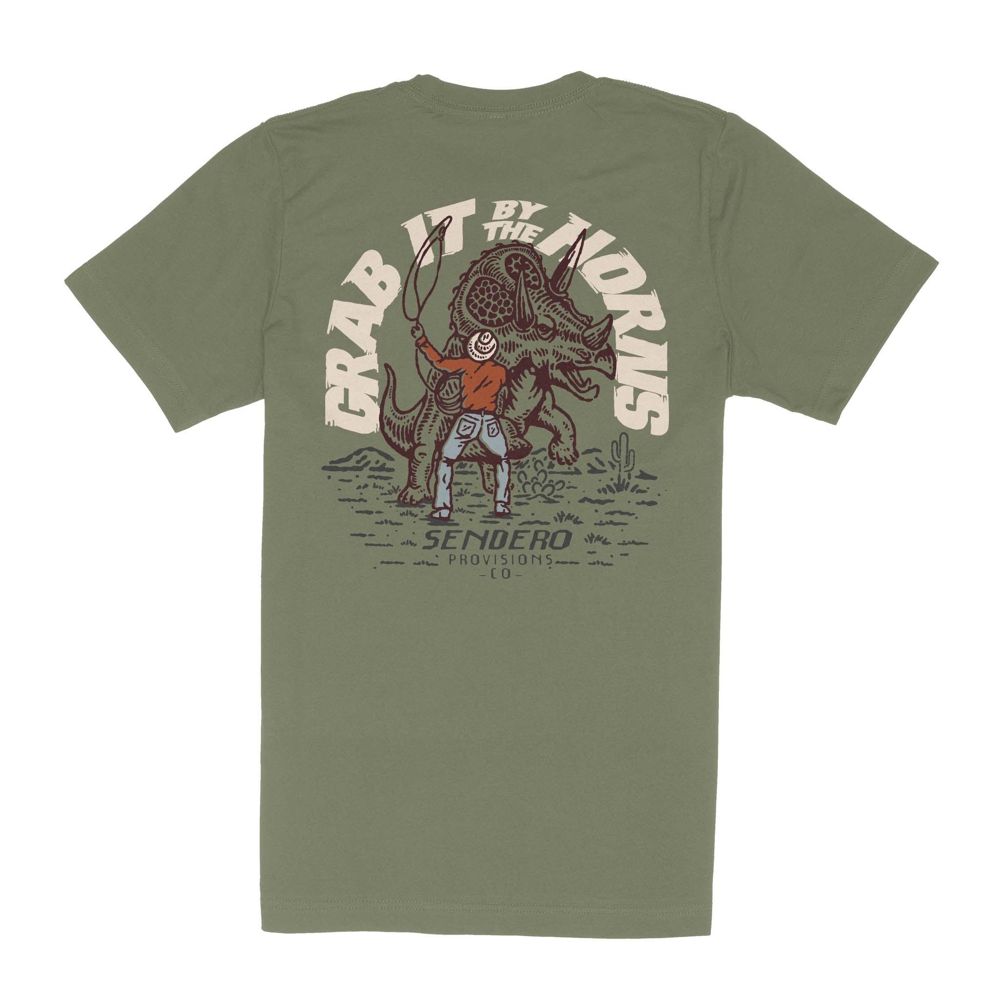 Triceratops T-Shirt, Sage