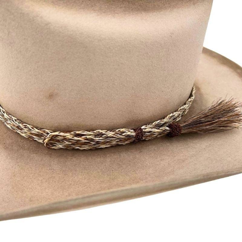Chestnut Horsehair Braided Single Tassel Hat Band