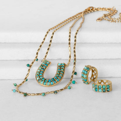 Prism Linea Turquoise Equestrian Earrings