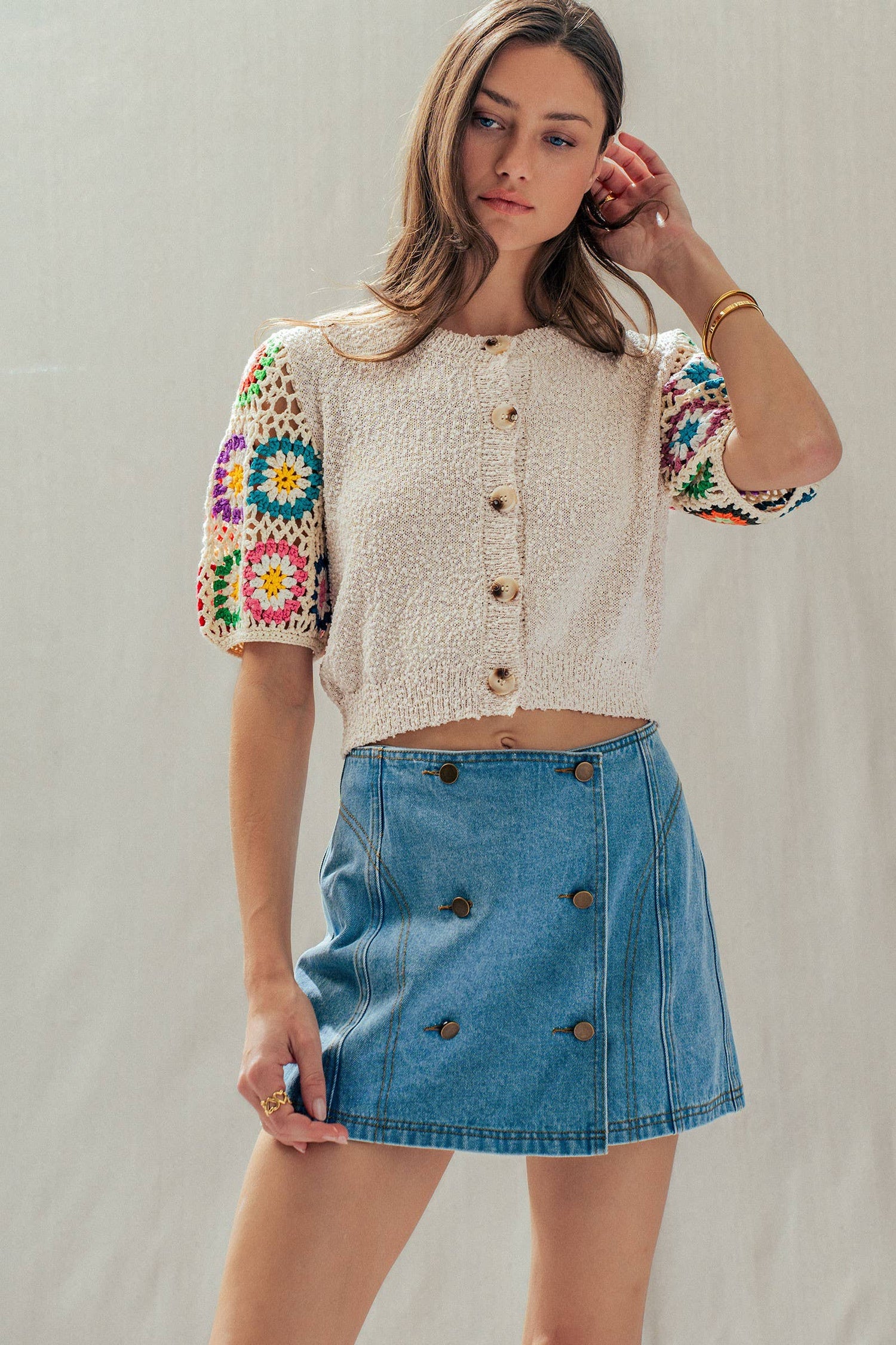 Desert Rose Crochet Cardigan