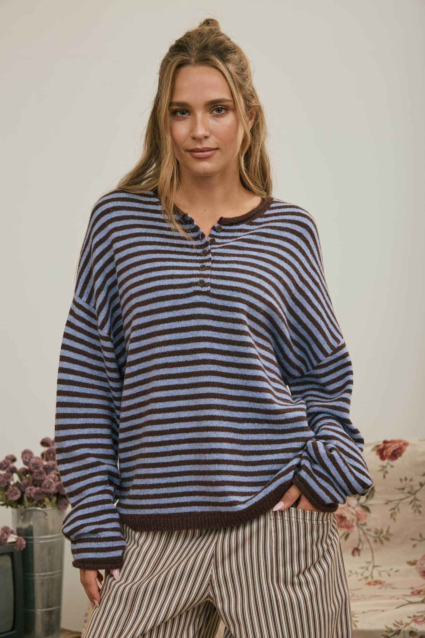 The Stockyard Stripe Henley