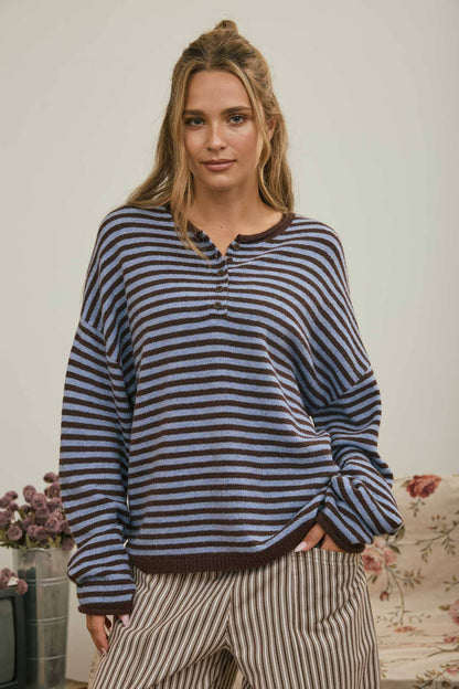 The Stockyard Stripe Henley