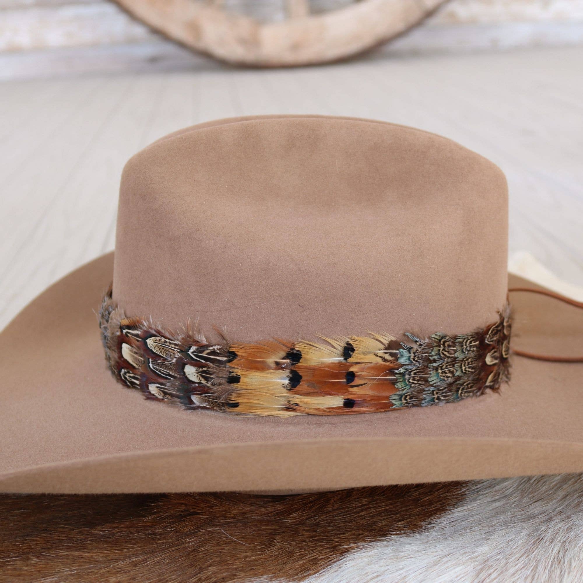 Shikoba Feather Western Hat Band