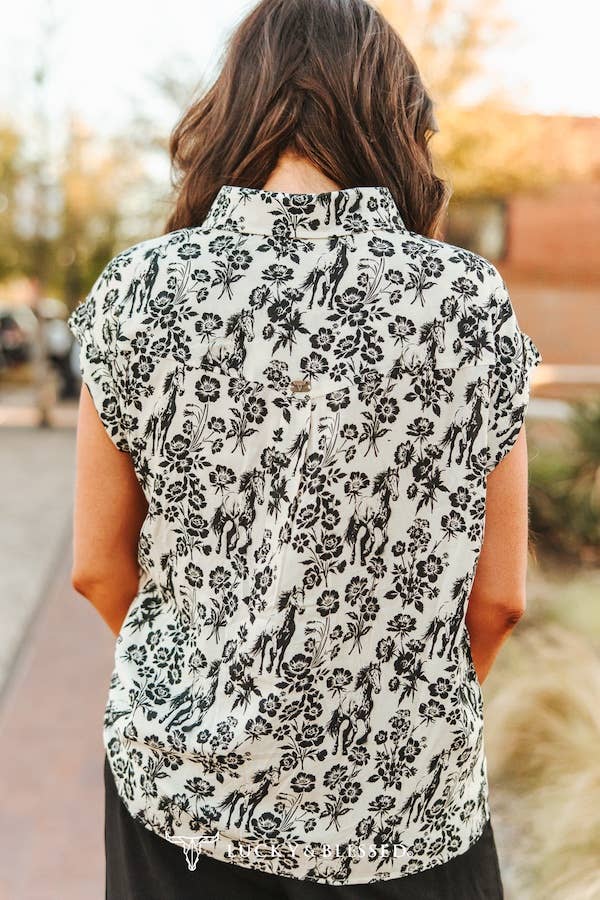 Wild Horse Floral Top