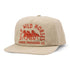 A beige hat with &