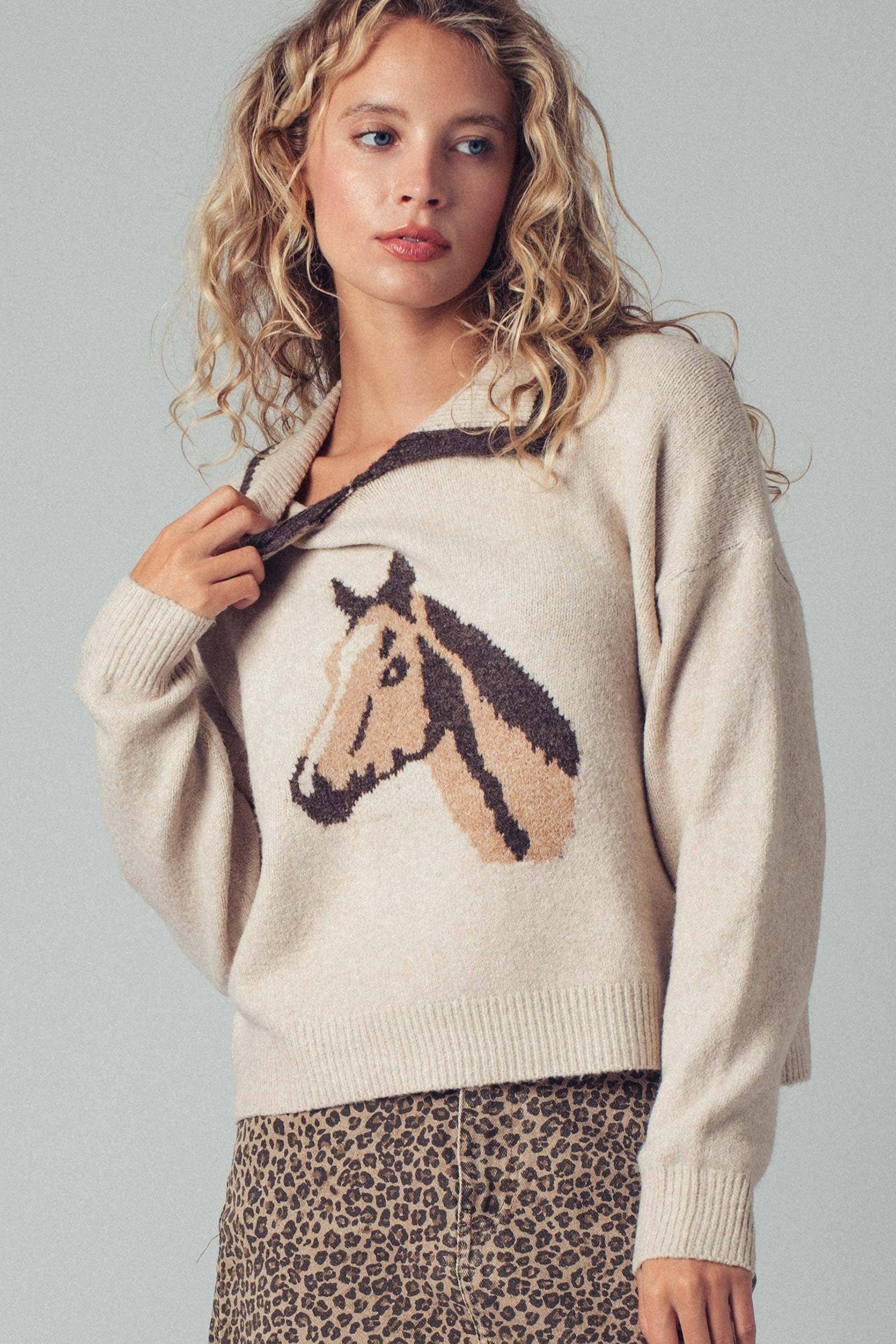 The Equestrian Legacy Knit, Taupe