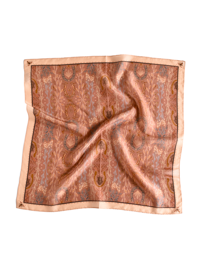 Western Harvest in Dusty Rose Silk Wild Rag