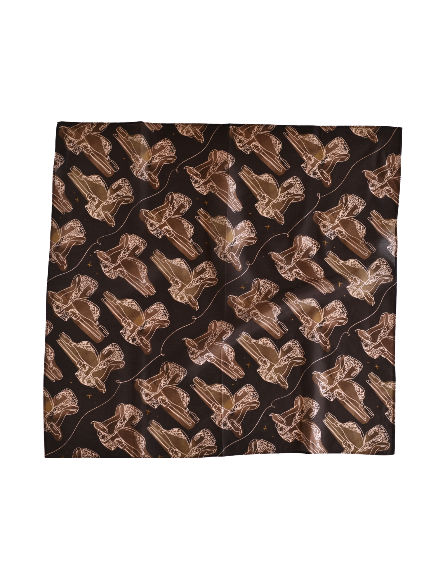 Western Saddle Cowgirl Silk Wild Rag