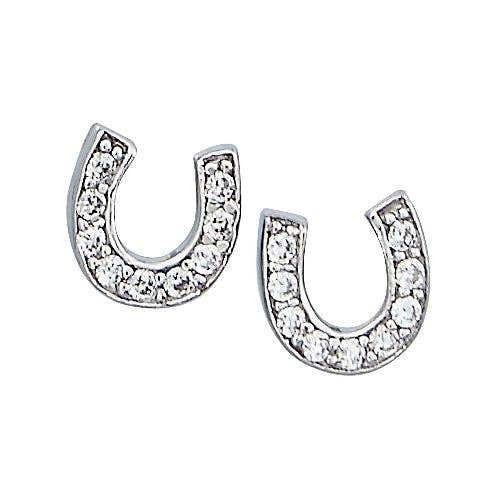 Sterling Silver Mini Horseshoe Earrings