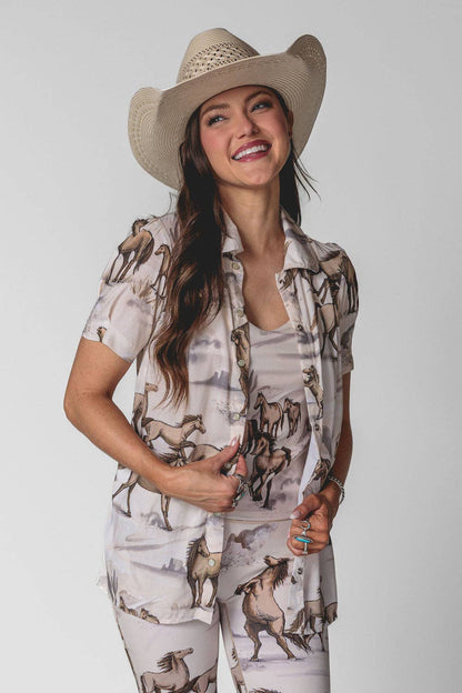 Chantilly Wild &amp; Free Sand Shirt