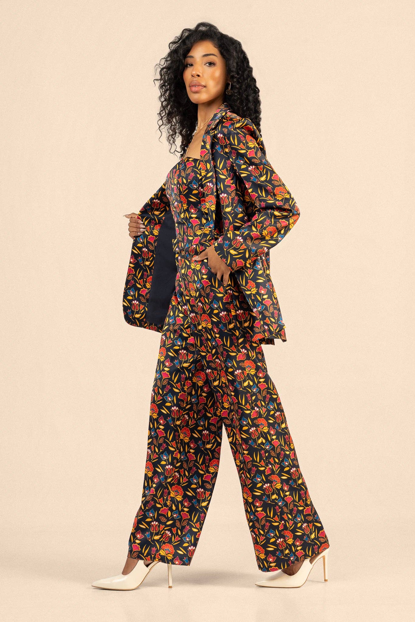 Mountain Crow Floral Suit Blazer