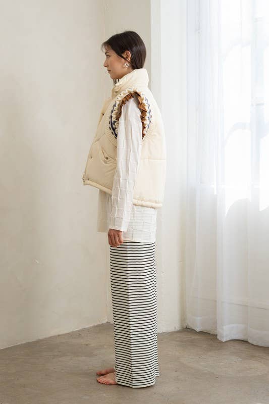 Maisie Embroidered Puffer Vest