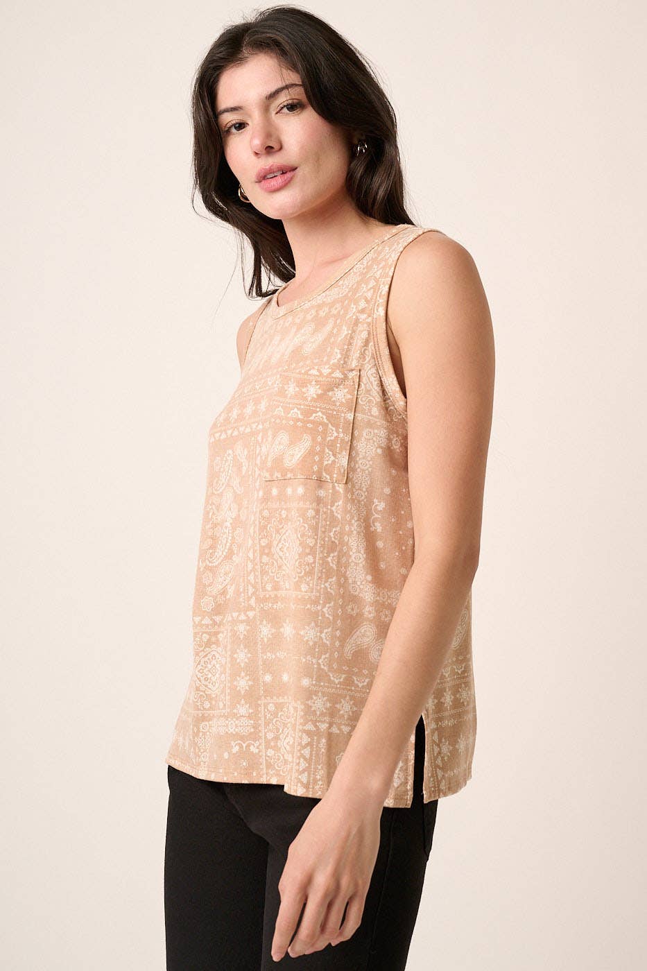 Paisley Print Tank Top