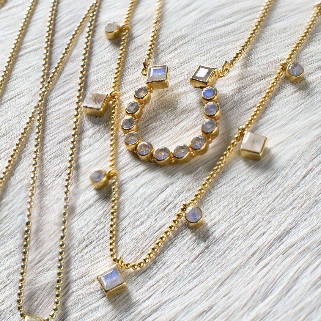 Keepsake Moonstone Horseshoe Necklace