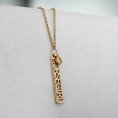 Horse Girl Dog Tag Necklace