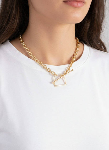 Gilded Stirrup Necklace