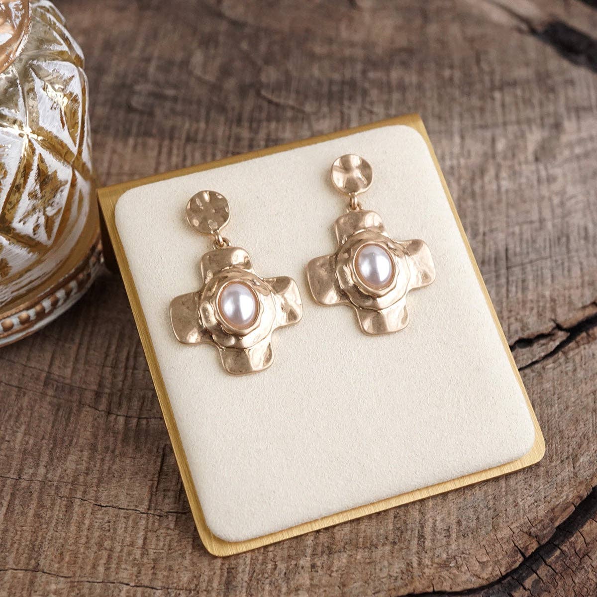 Pearl Crossroads Earrings