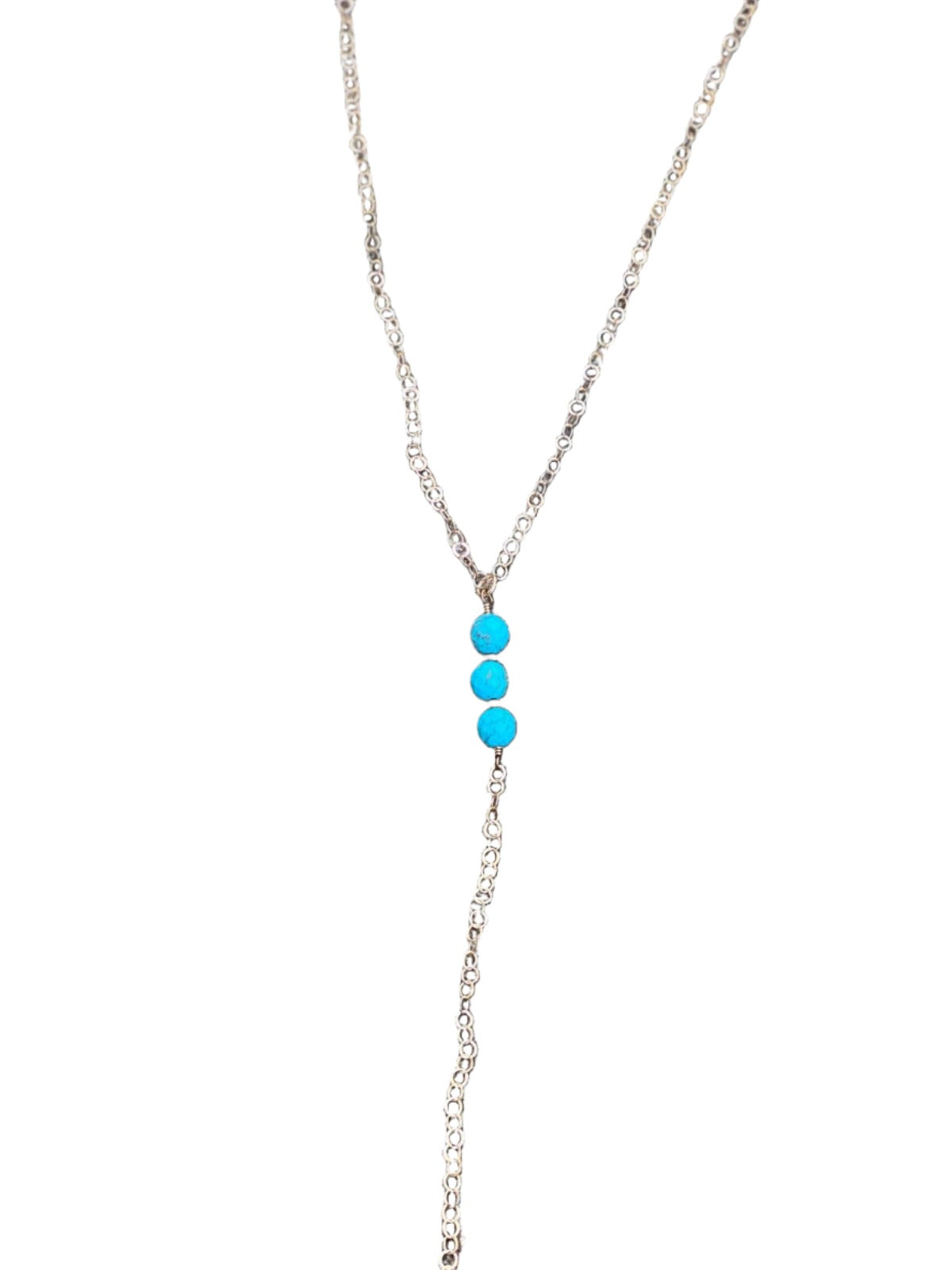 17564 Bronze Chain with Cripple Creek Turquoise Lariat Style