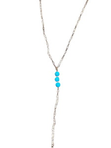 17564 Bronze Chain with Cripple Creek Turquoise Lariat Style