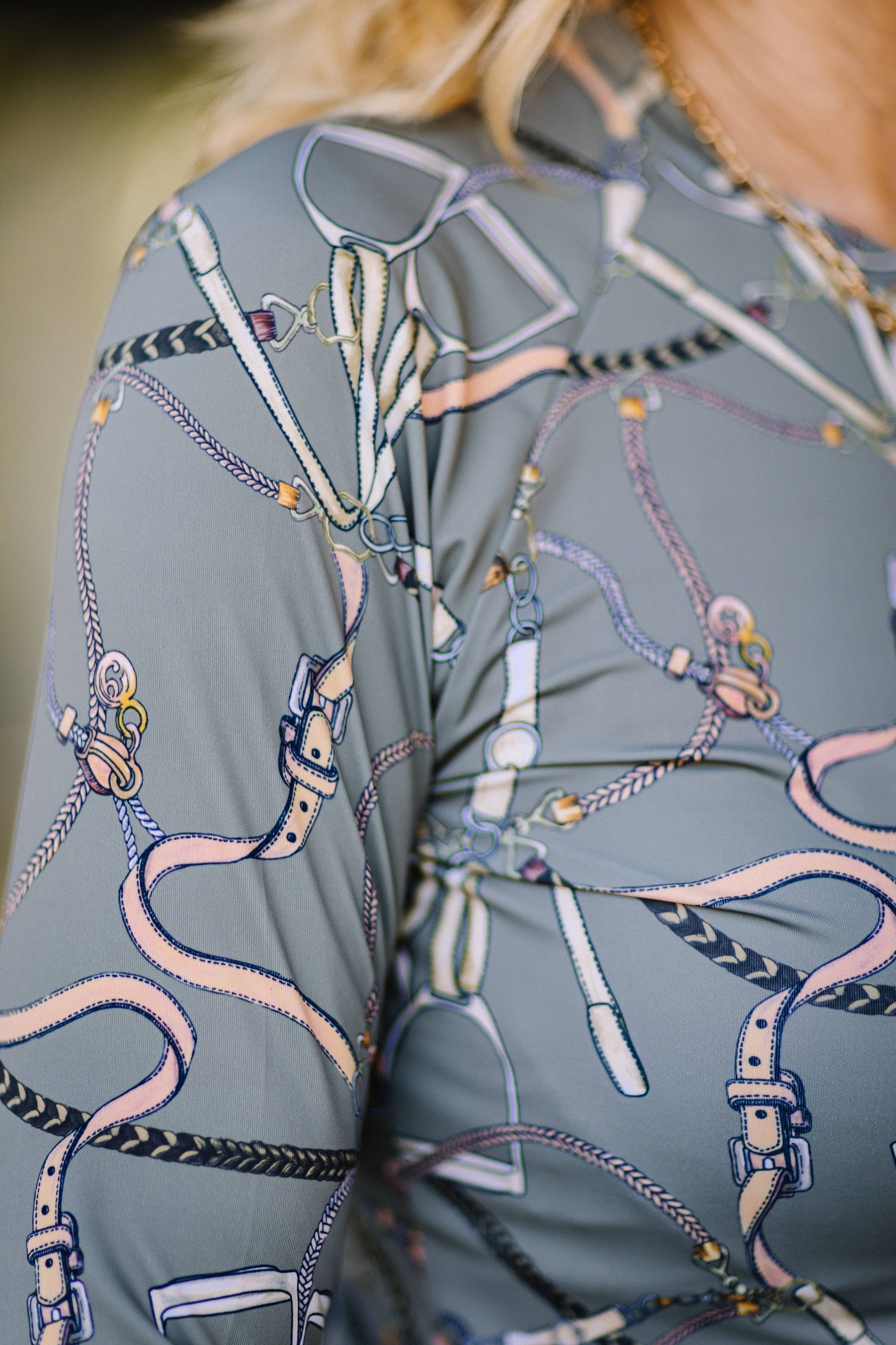 Kastel Denmark Long Sleeve Taupe Belts Crewneck