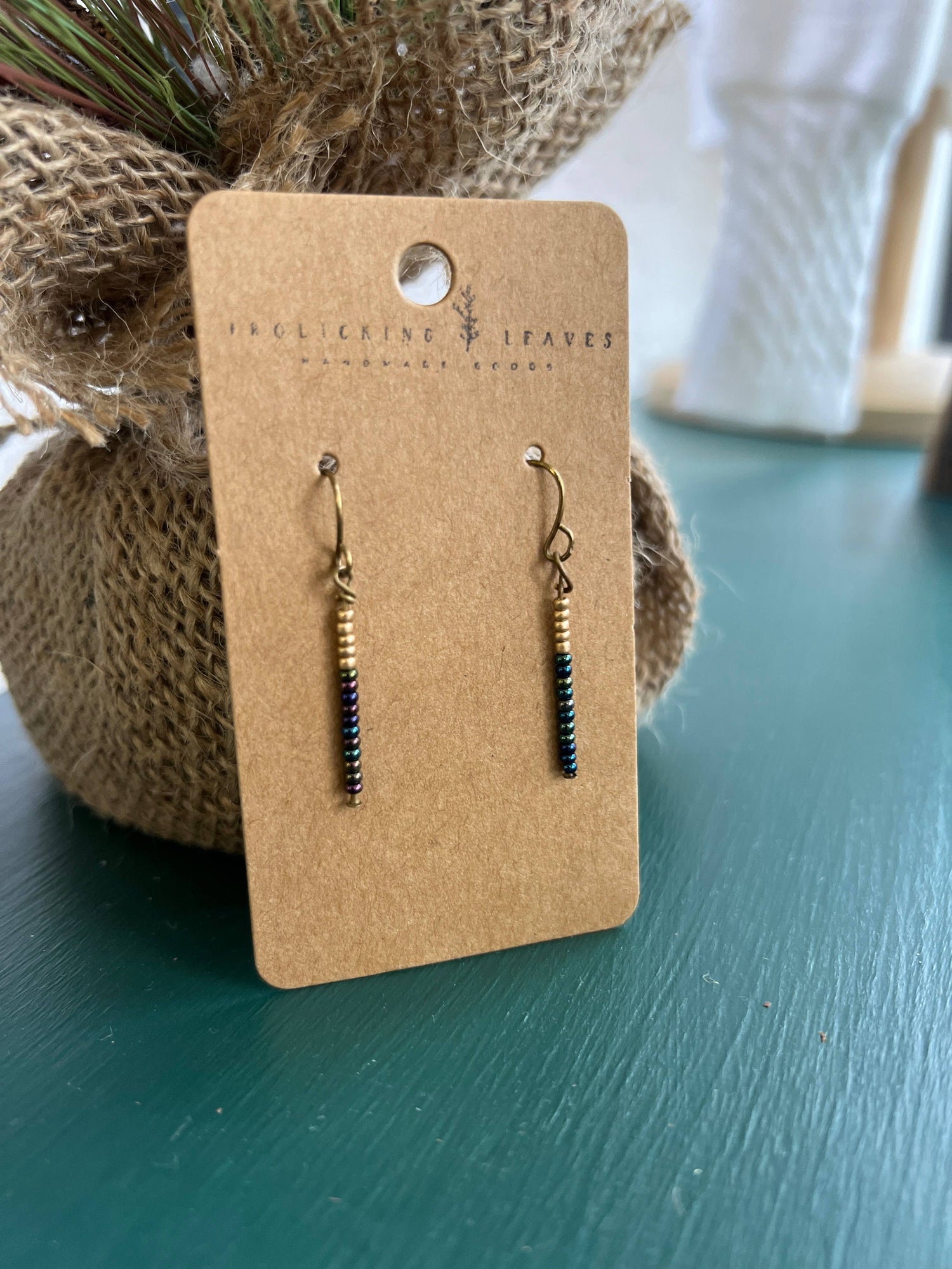 Peacock Beaded Earrings