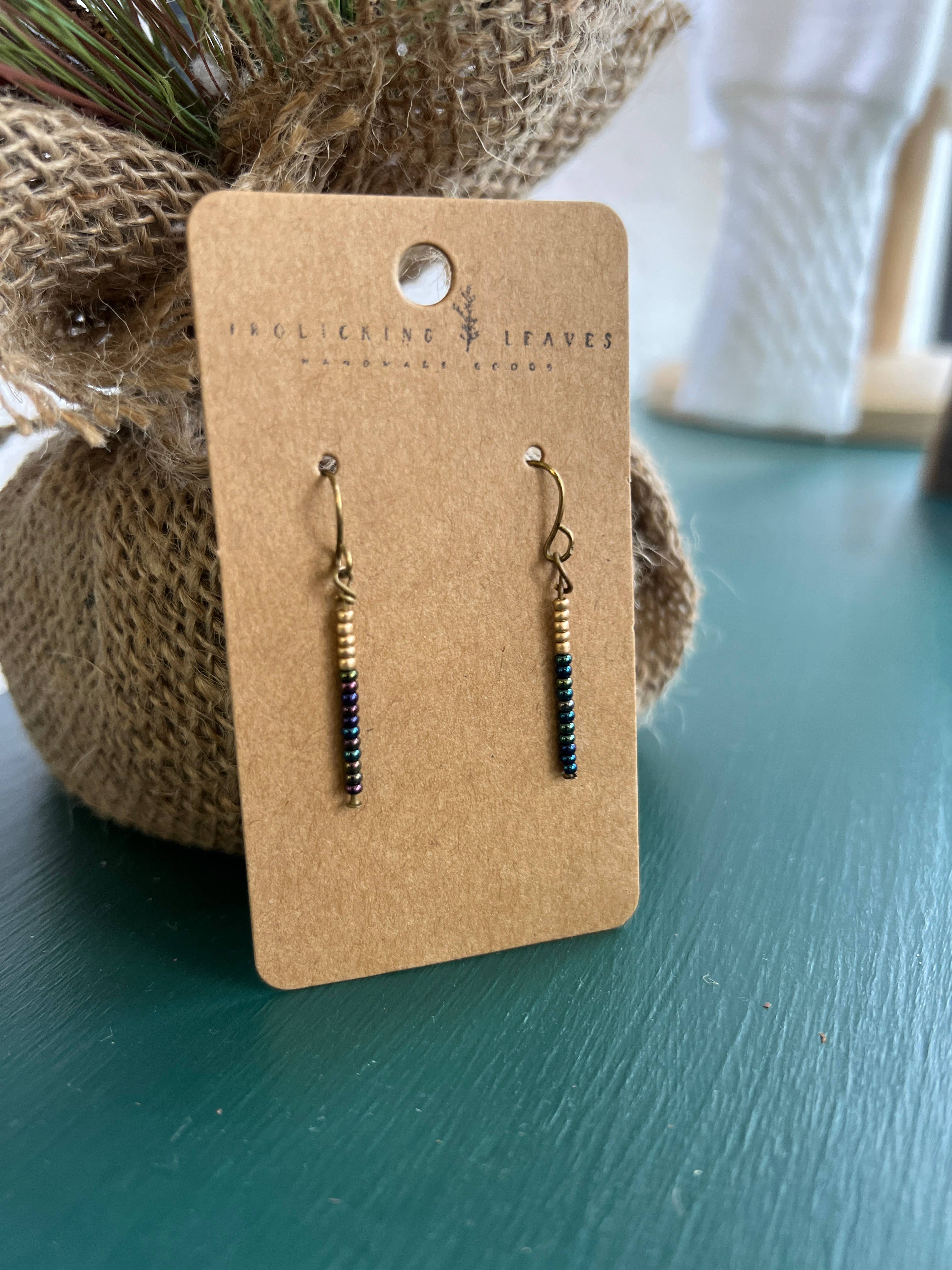 Peacock Beaded Earrings