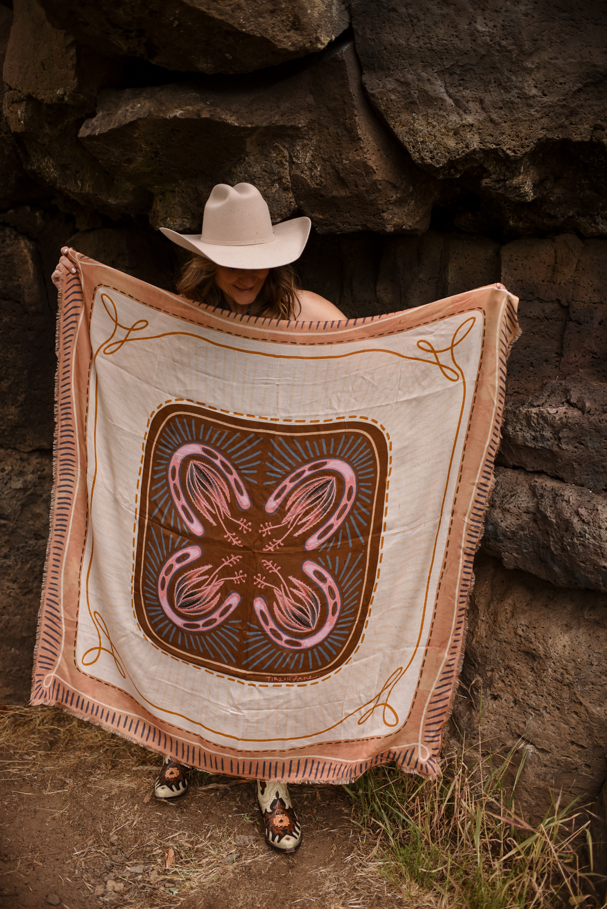 The Prairie Rose Bandana Wrap