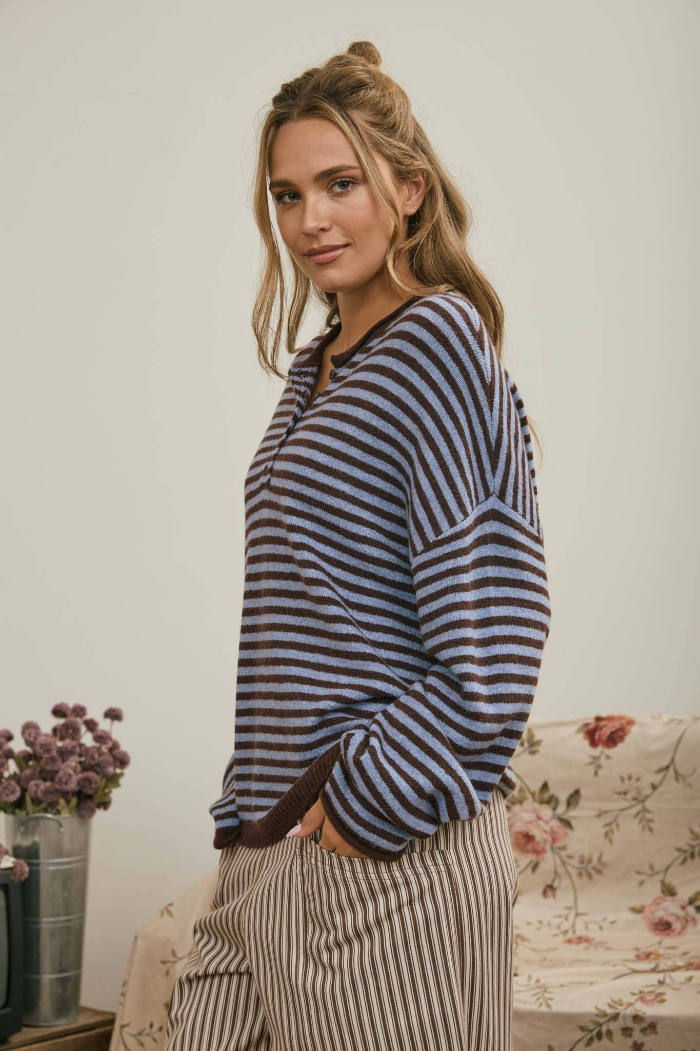The Stockyard Stripe Henley