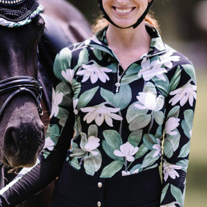 Black Magnolia 1/4 Zip Riding Shirt, Limited Edition