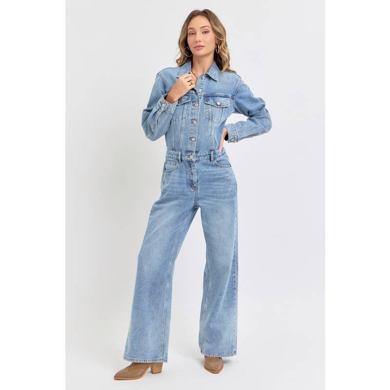 Denim Drift Jumpsuit