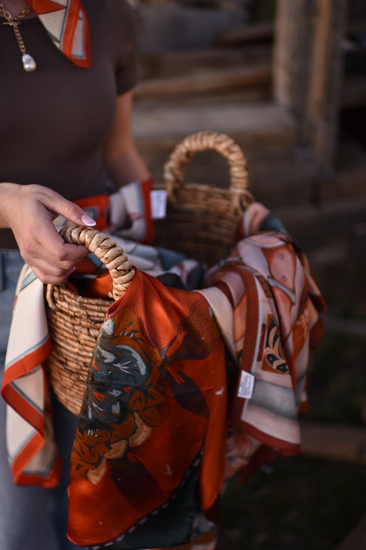 The Scarlet Bloom Silk Wild Rag