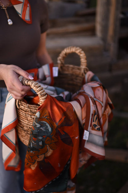 The Scarlet Bloom Silk Wild Rag