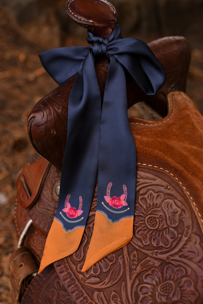 Rodeo Rose Cowgirl Twilly – Midnight Blue