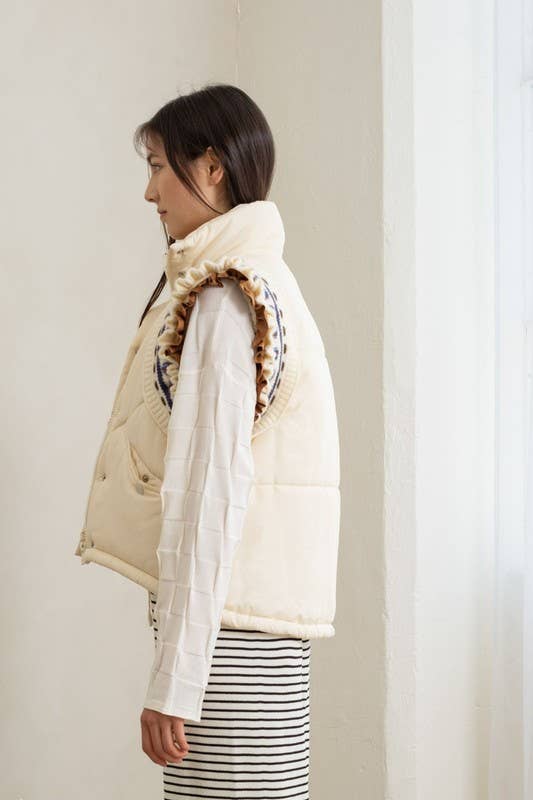 Maisie Embroidered Puffer Vest