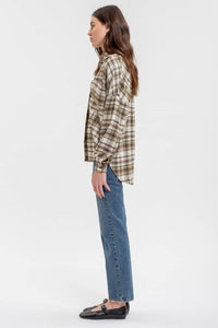 Rita Plaid Shirt, Olive