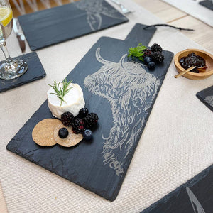 Highland Cow Large Slate Serving Paddle