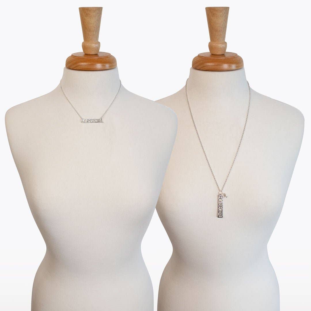 Horse Girl Dog Tag Necklace
