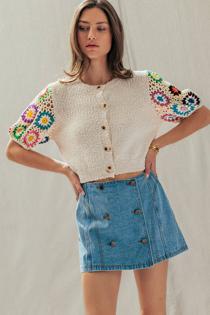 Desert Rose Crochet Cardigan