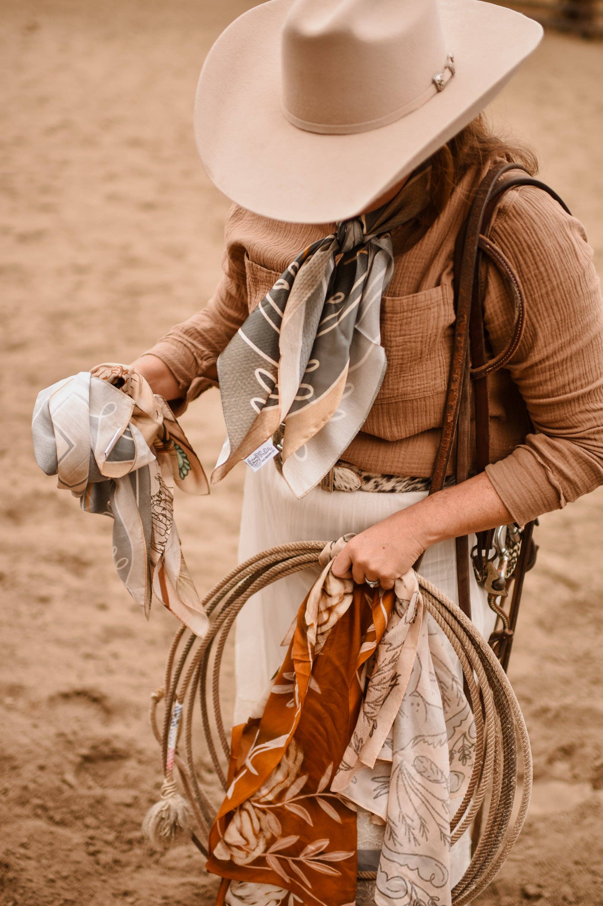 Large 100% Mulberry Silk 35x35: Blue Geometric Wild Rag Scarf