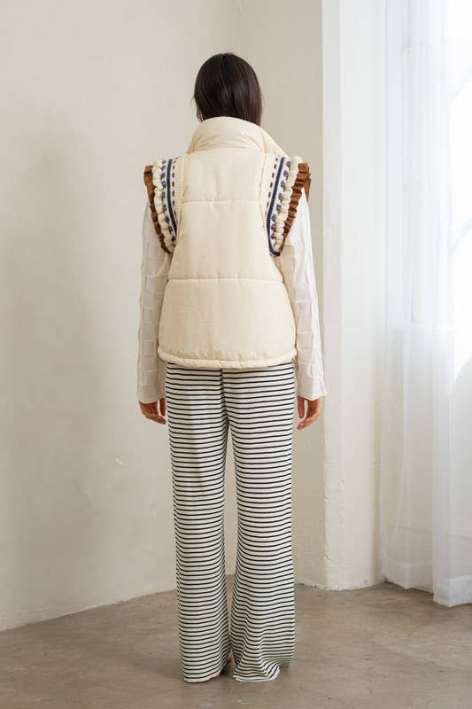Maisie Embroidered Puffer Vest