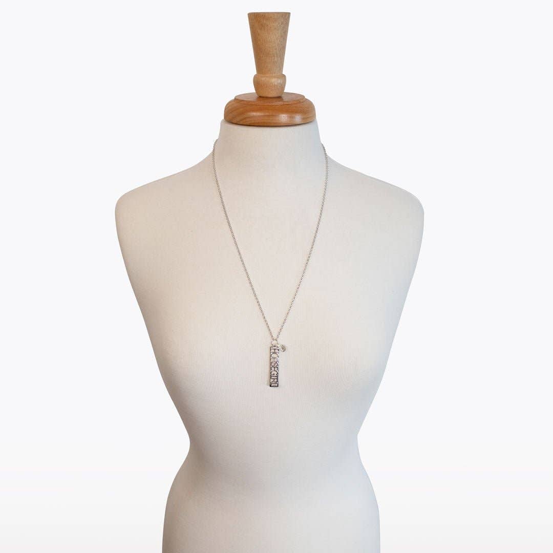 Horse Girl Dog Tag Necklace