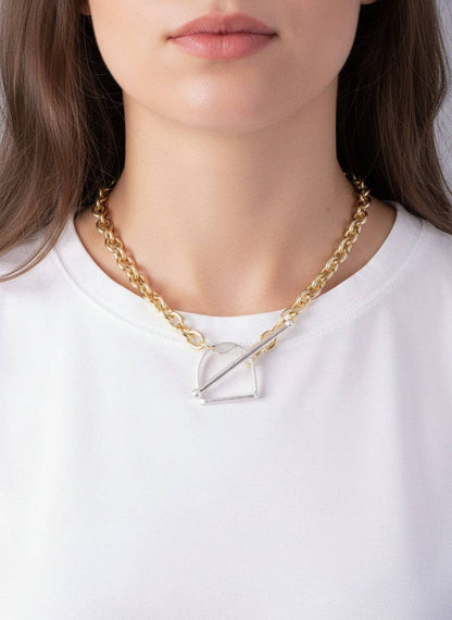Stirrup &amp; Gold Necklace