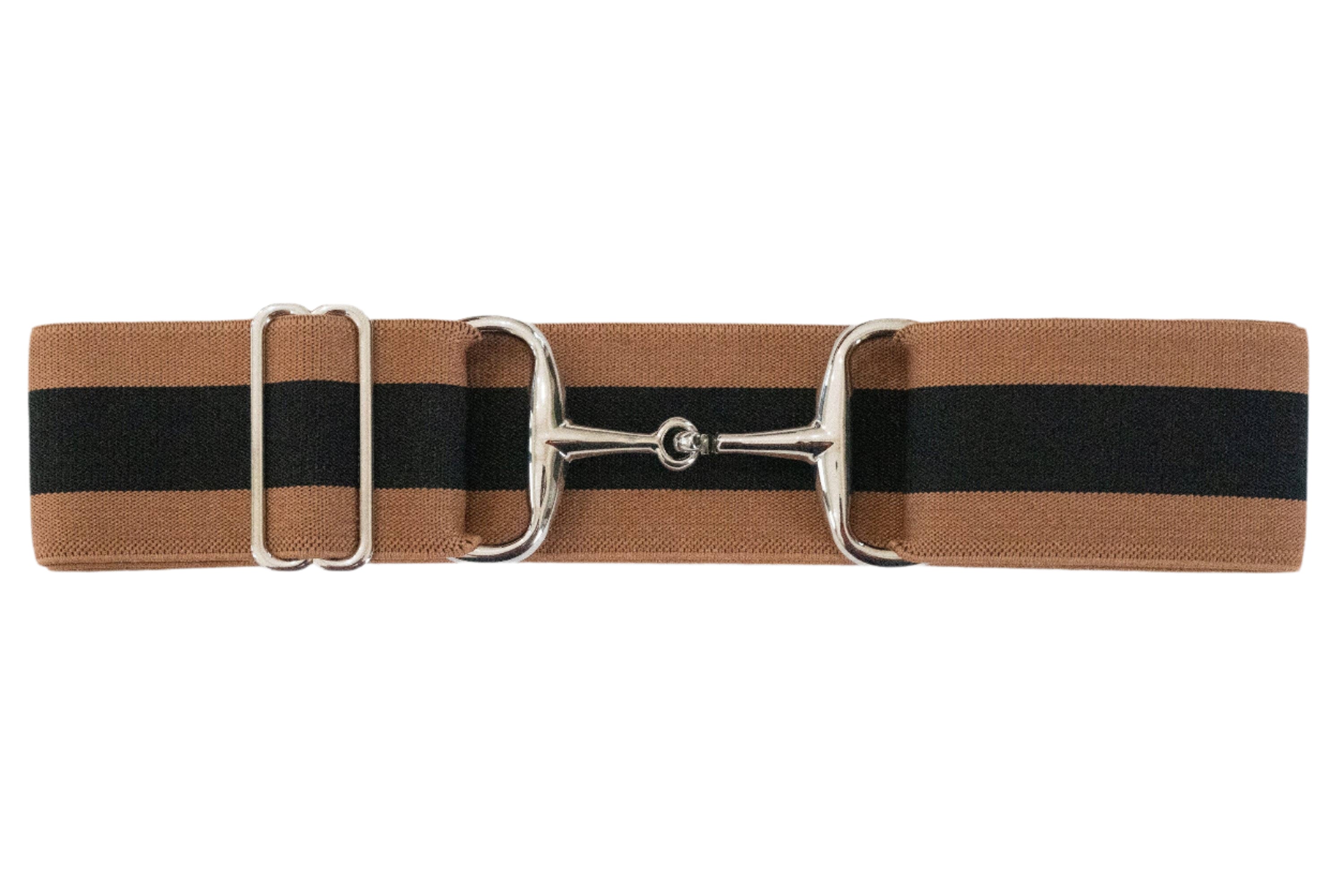 Ellany Costello - 2&quot; Silver Snaffle Elastic Belt