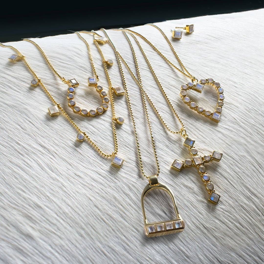 Keepsake Moonstone Horseshoe Necklace