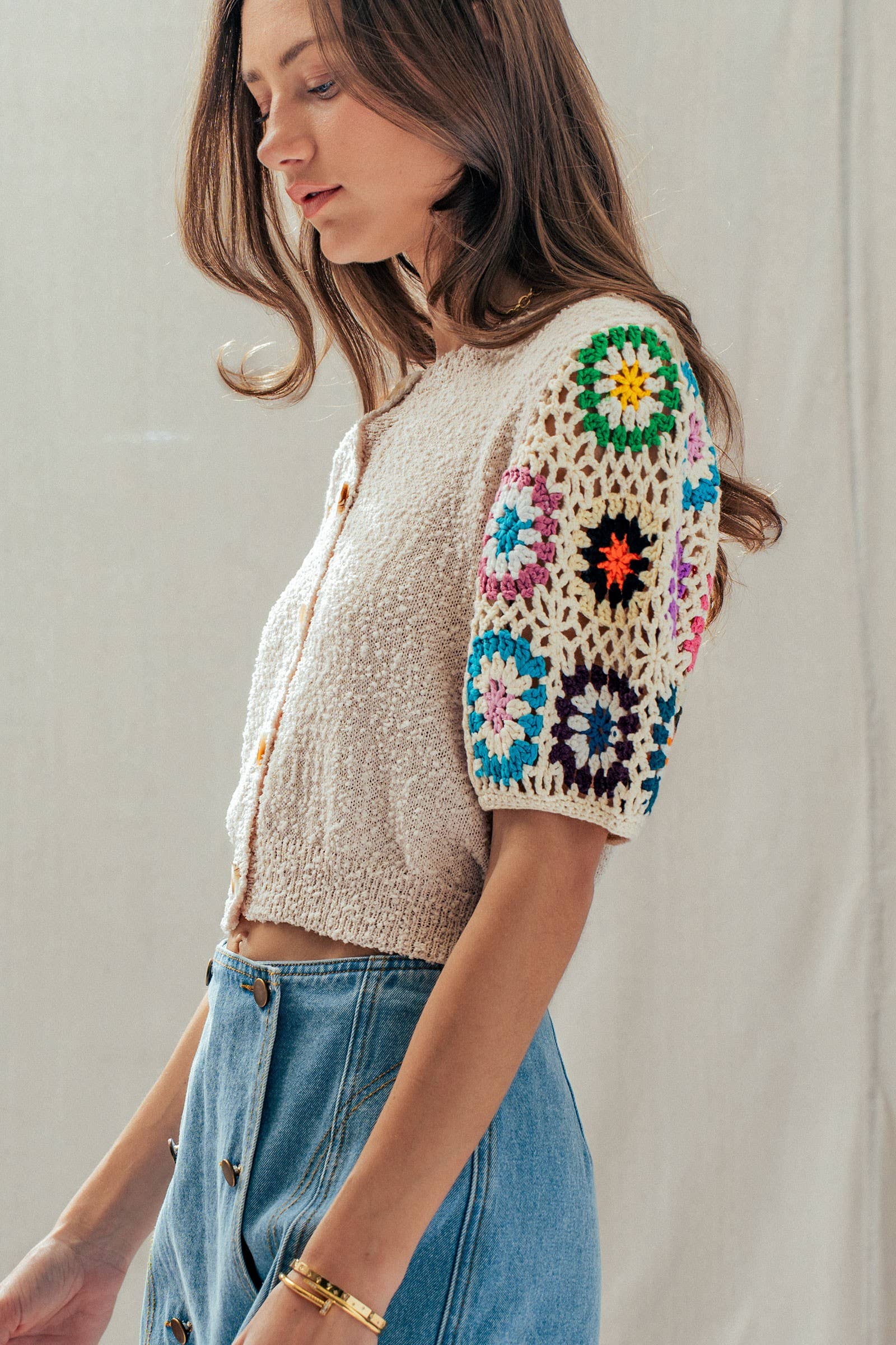 Desert Rose Crochet Cardigan
